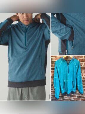 Lululemon Sundown to Sunup Men's ½ Zip Reversible Jacket Hoodie